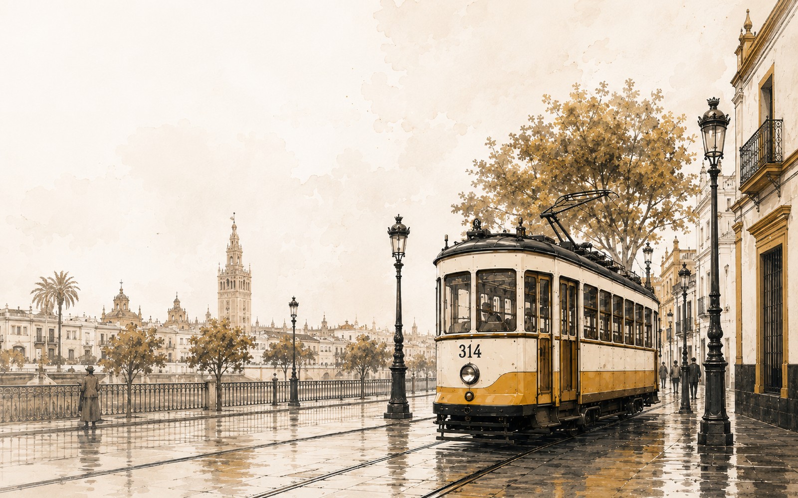 Tranvía en Triana, Sevilla - origen de Tranvía314